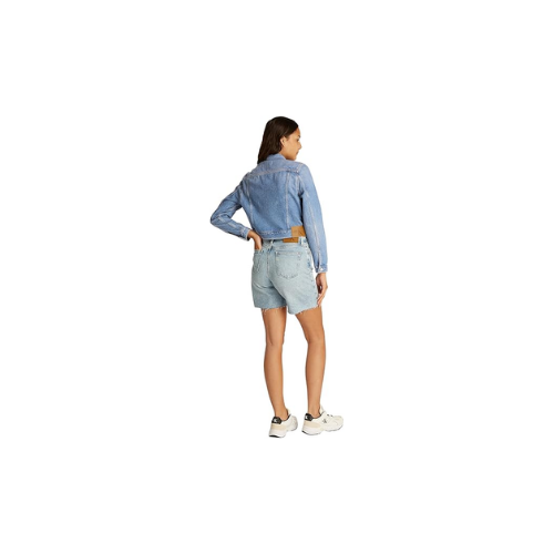 Calvin Klein Cropped 90'S Denim Trucker Ceket Kadın Açık mavi