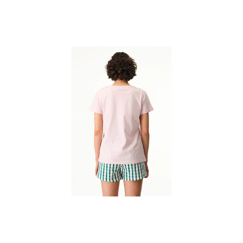 Renkli Olive You Pamuklu Şort Pijama Takımı