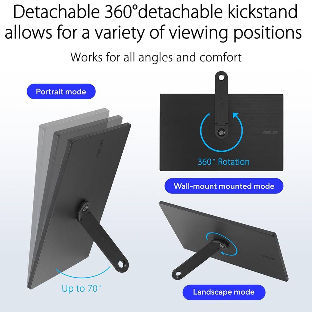 ASUS ZenScreen MB166CR 15.6" 5 ms USB-C Taşınabilir USB IPS Monitör