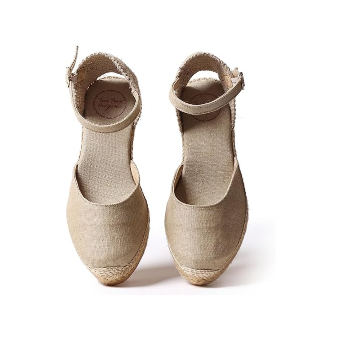 TONI PONS CALDES - Toni Pons vegan women's wedge espadrille made of linen.