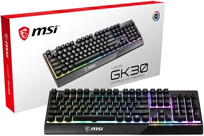 MSI GG Vigor GK30 RGB LED Aydınlatma USB Bağlantı Türkçe Gaming Q Klavye