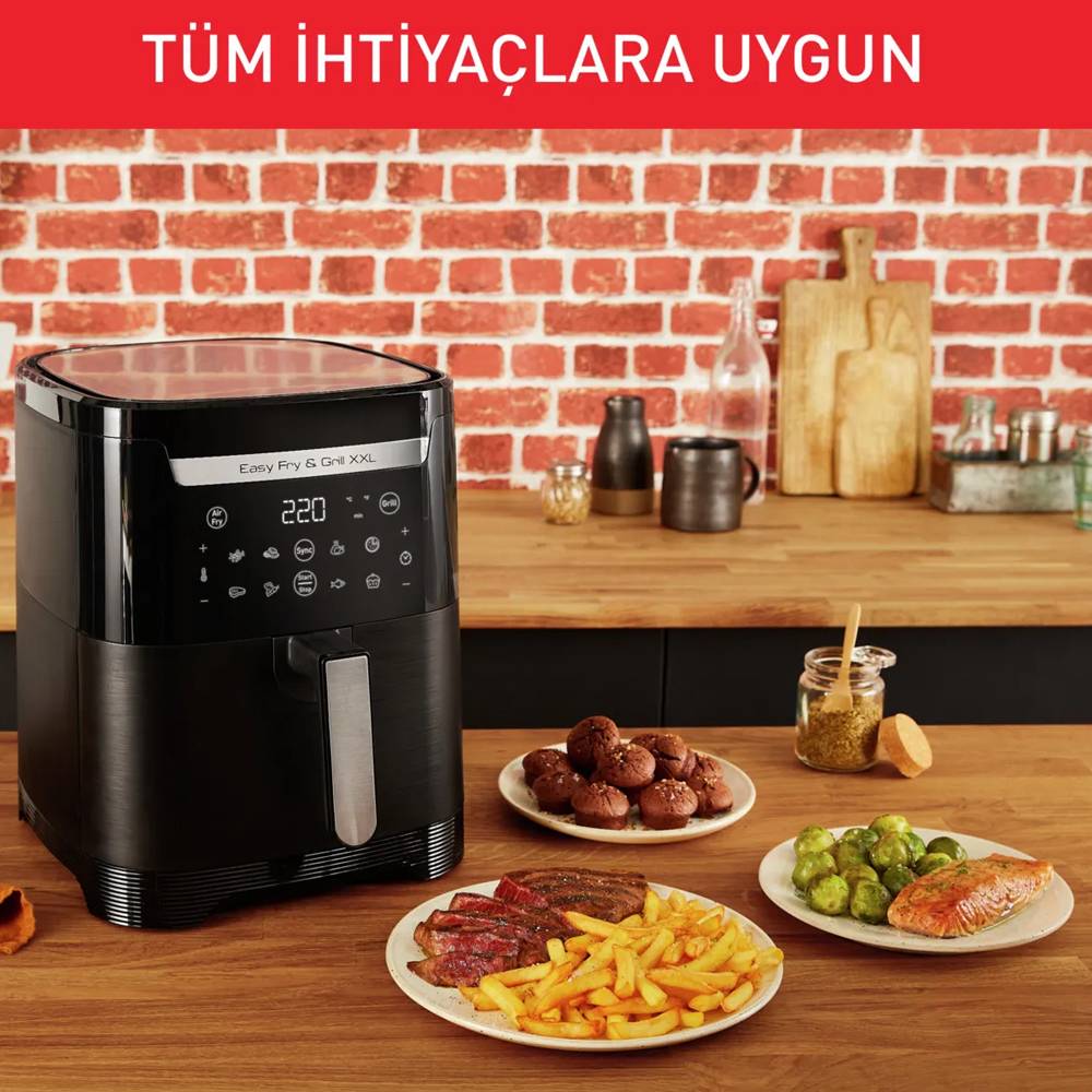 Tefal Easy Fry Grill XXL Black EY8018 6.5 lt Yağsız Fritöz