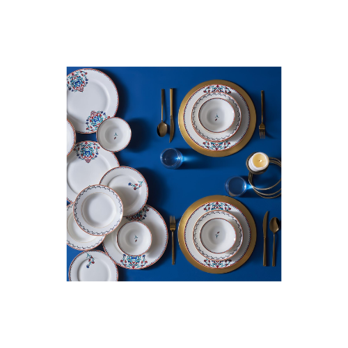 Karaca Forever Bone Nakkaş 24 Parça 6 Kişilik Yemek Takımı