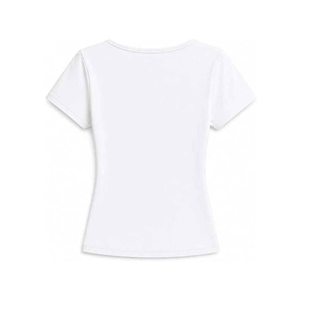 TIMSHEL Kadın%100 Pamuk Açık Yuvarlak Yaka Body T-Shirt, Slim Fit