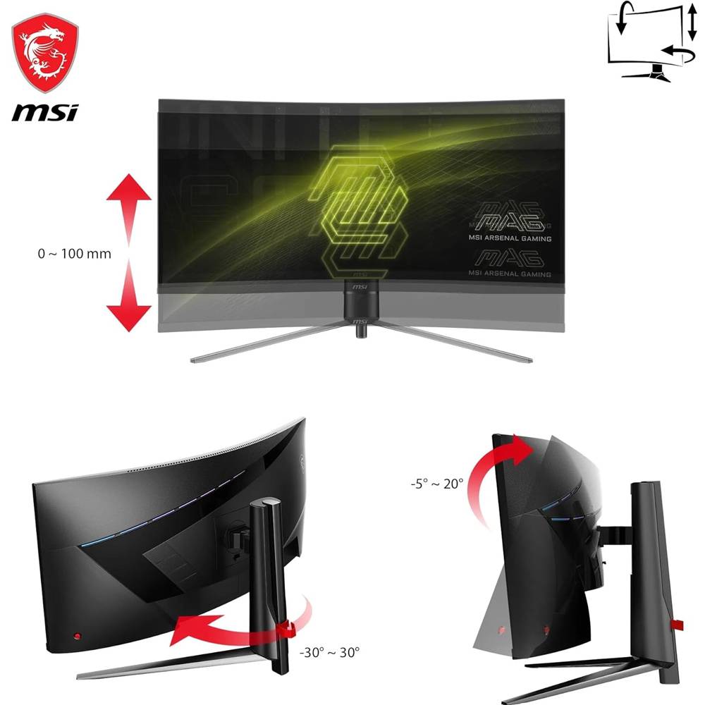 MSI MAG 345CQR 34" 1 ms 180 Hz UWQHD Gaming Monitör