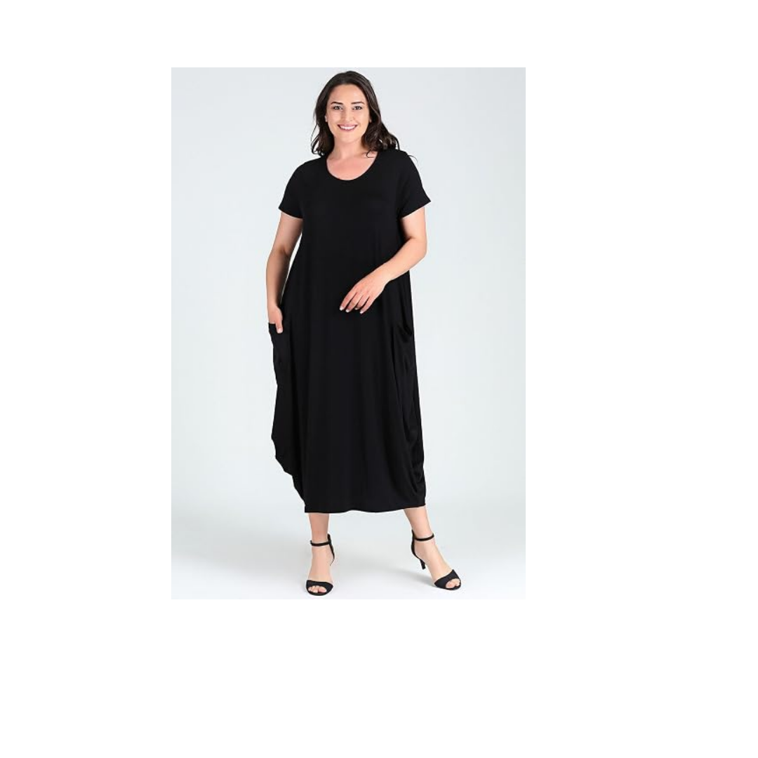 Kurun's Collection Jumbo Kısa Kol Elbise-1