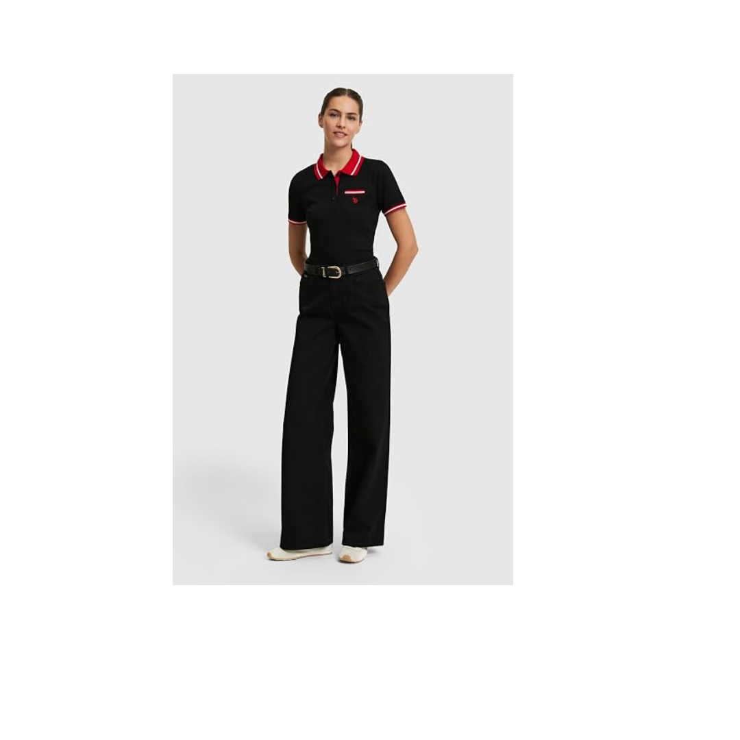 U.S. Polo Assn. Kadın Siyah Tişört Basic 50323455-VR046