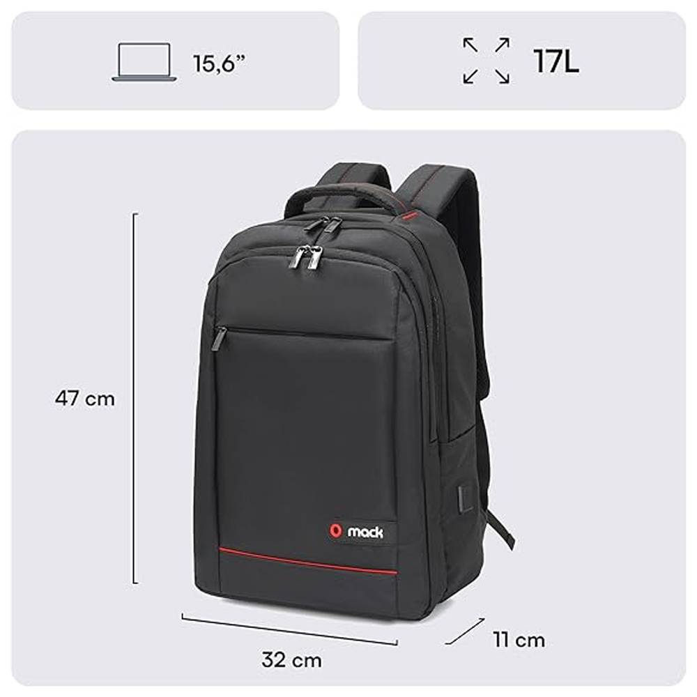 Mack Office MCC-006 15.6" Laptop Sırt Çantası Siyah