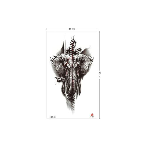 BearPear War Elephant Savaş Fili Geçici Dövme