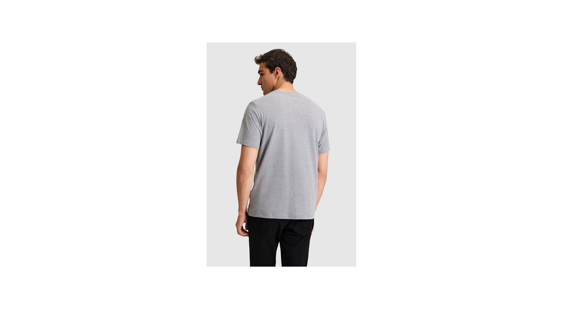 U.S. Polo Assn. Erkek Gri Melanj Tişört Basic 50326944-VR086