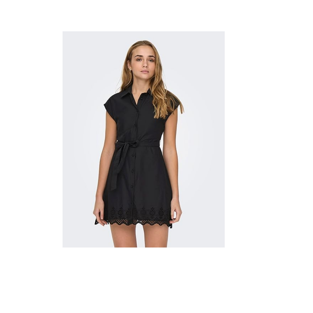 ONLY ONLLOU LIFE EMB S/S SHIRT DRESS PTM Elbise Kadın