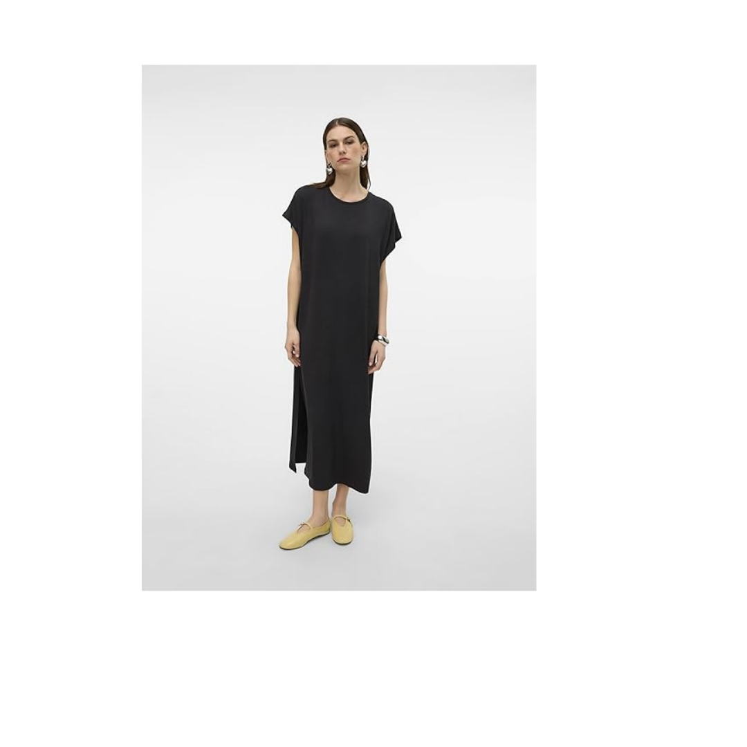 VERO MODA VMSINI SMART SS O-NECK 7/8 DRESS VMA Elbise Kadın