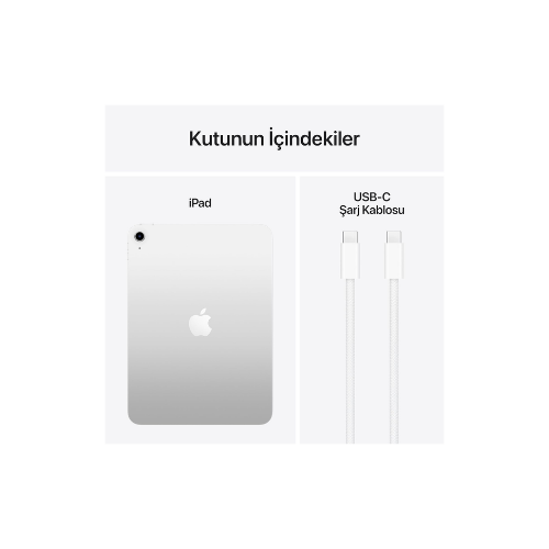 Apple iPad 11. Nesil A16 Çipli 12 MP 128 GB Silver Touch ID 11 inç Tablet MD3Y4TU/A