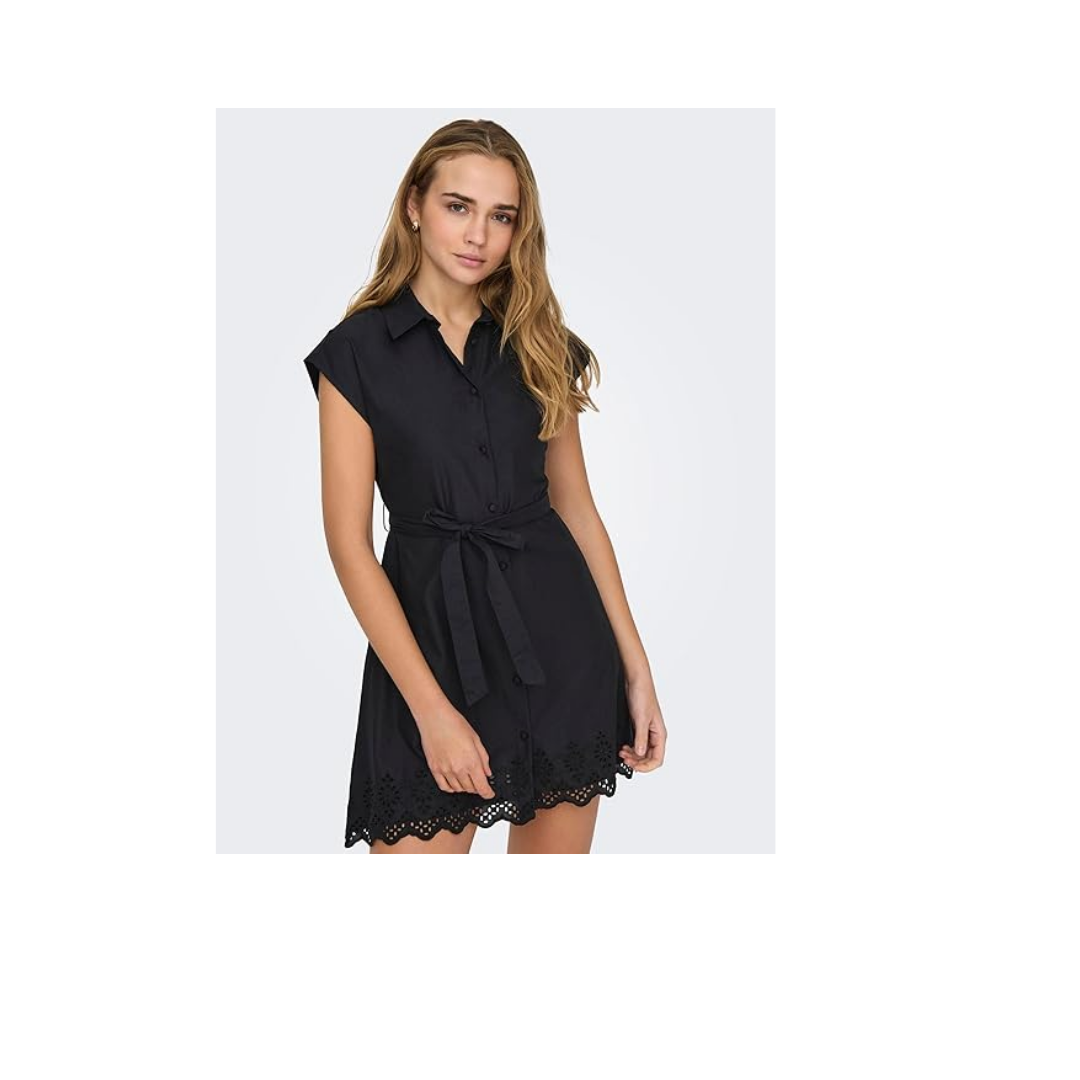ONLY ONLLOU LIFE EMB S/S SHIRT DRESS PTM Elbise Kadın