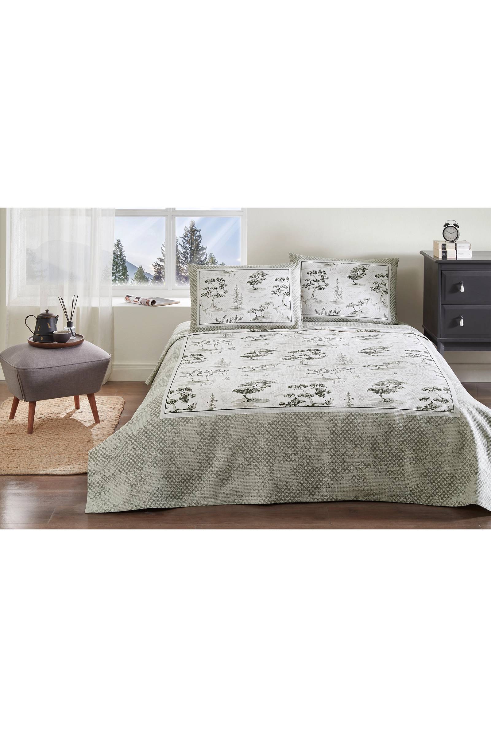 Özdilek Toile De Jouy Çift Kişilik Pike Takımı(Bej)