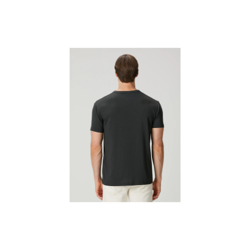 Qsimple Muscle Up Fit Tişört – Steelsmoke Siyah