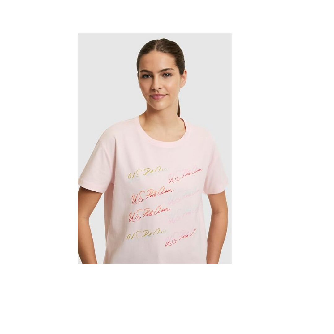 U.S. Polo Assn. Kadın Açık Pembe Tişört 50323561-VR078