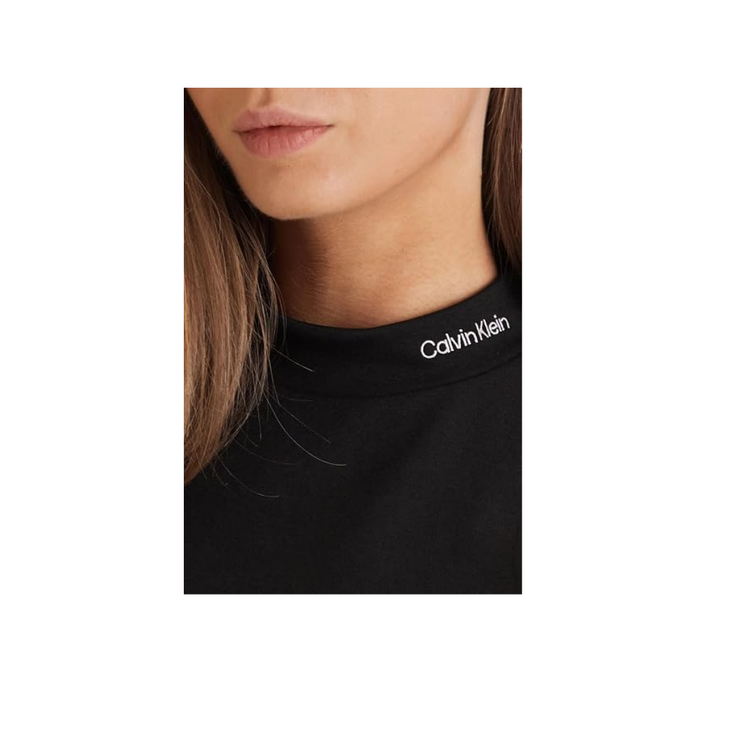 Calvin Klein Slim Fit Dik Yaka Yırtmaçlı Mini ELBİSE