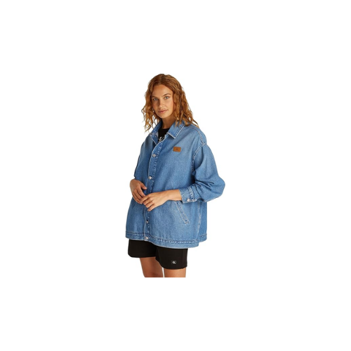 Calvin Klein Denim Overshirt Ceket Kadın Larcivert
