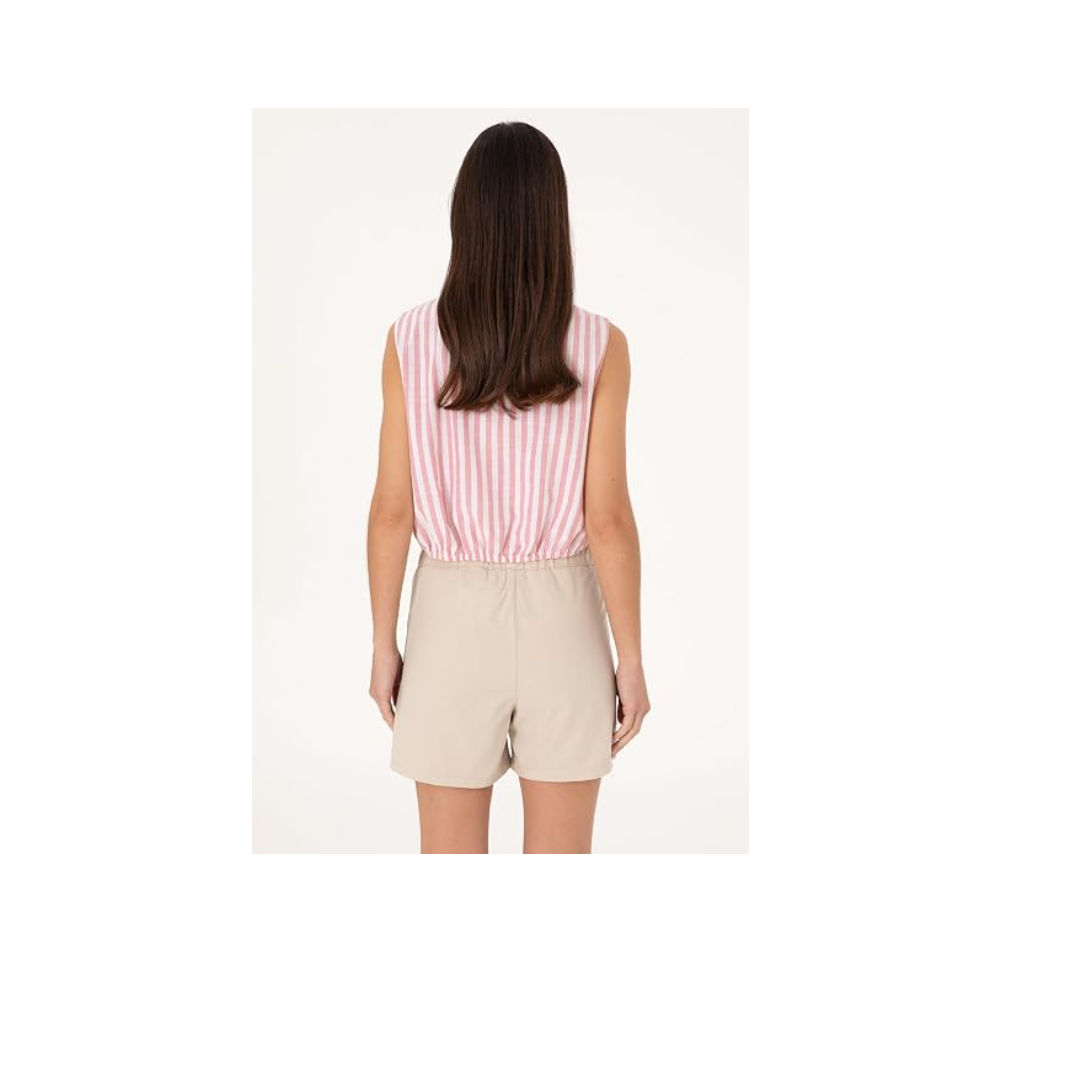 U.S. Polo Assn. Kadın Pembe Gömlek Kısa Kollu 50306475-VR041