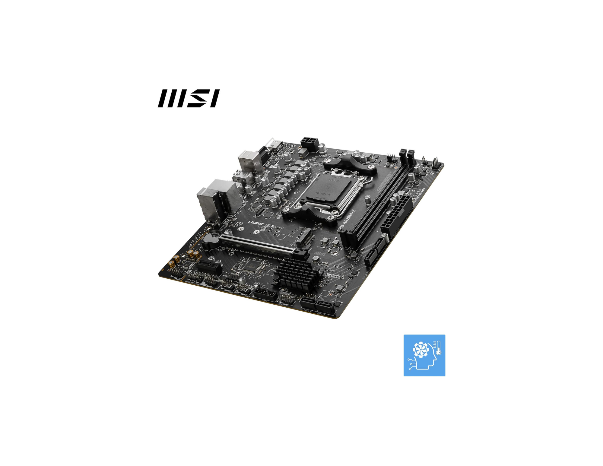 MSI MB PRO A620M-E AM5 DDR5 6000MHZ(OC) HDMI VGA 1X M.2 USB3.2 GIGABIT LAN MATX Anakart