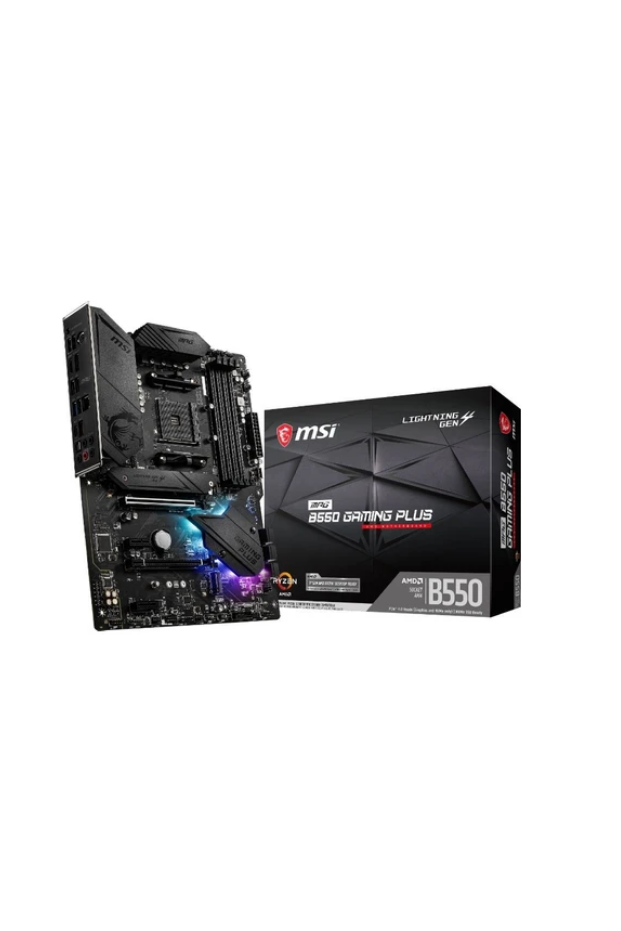 MSI MPG B550 Gaming Plus AM4 DDR4 4400(OC) HDMI DP M.2 USB3.2 RGB ATX Anakart