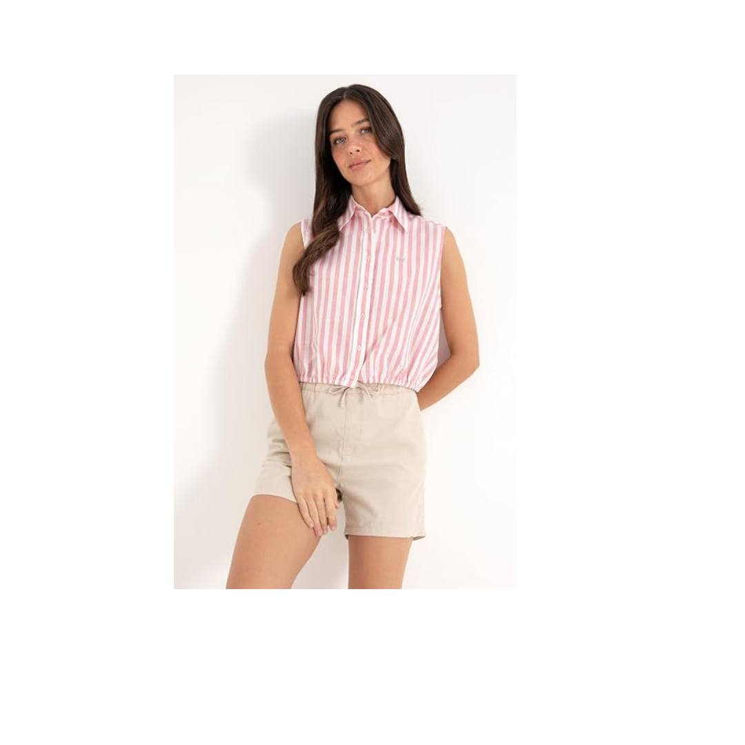 U.S. Polo Assn. Kadın Pembe Gömlek Kısa Kollu 50306475-VR041