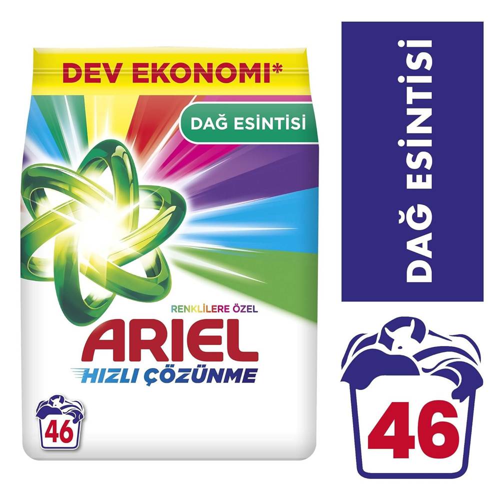 Ariel Dağ Esintisi Renklilere Özel Çamaşır Deterjanı 7 Kg 46 Yıkama