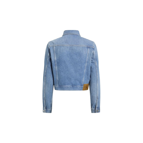 Calvin Klein Cropped 90'S Denim Trucker Ceket Kadın Açık mavi