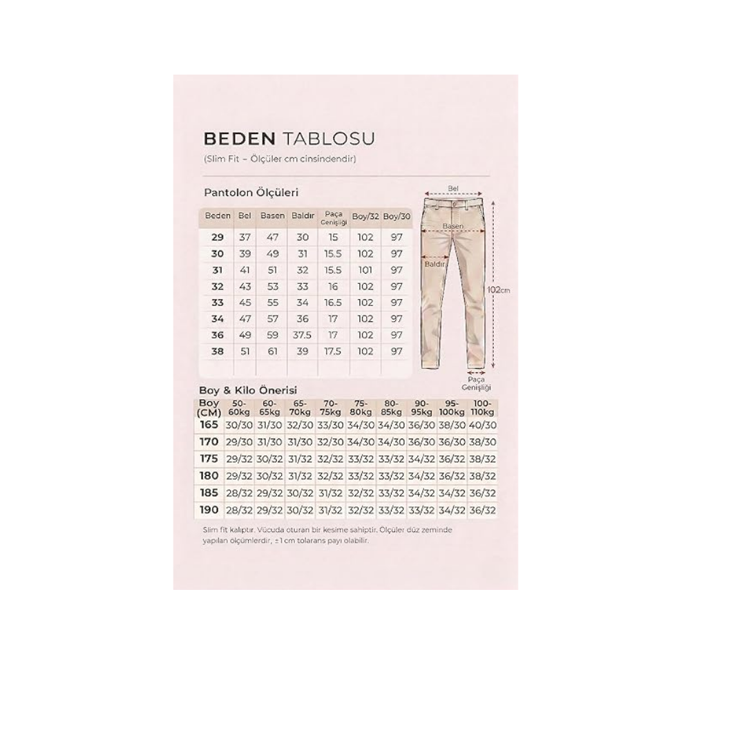 TheSeason Erkek Gabardin Pamuklu Slim Fit Esnek Chino Pantolon