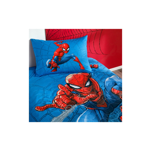 Taç Spiderman Focus Lisanslı Karakter Baskılı Tek Kişilik Yatak Örtüsü