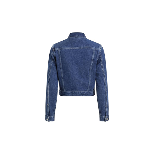 Calvin Klein Cropped 90'S Denim Trucker Ceket Kadın Larcivert