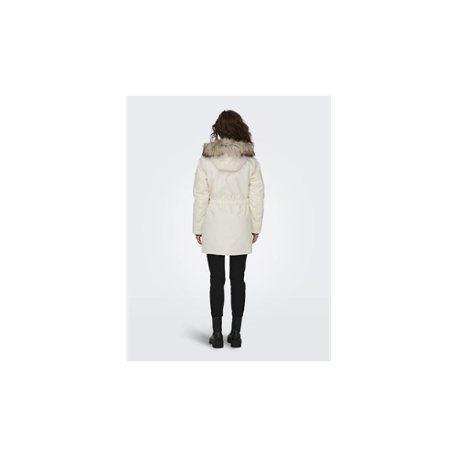 Only Onliris Fur Winter Parka Cc 2023 Otw Kısa parka Kadınlar Krem
