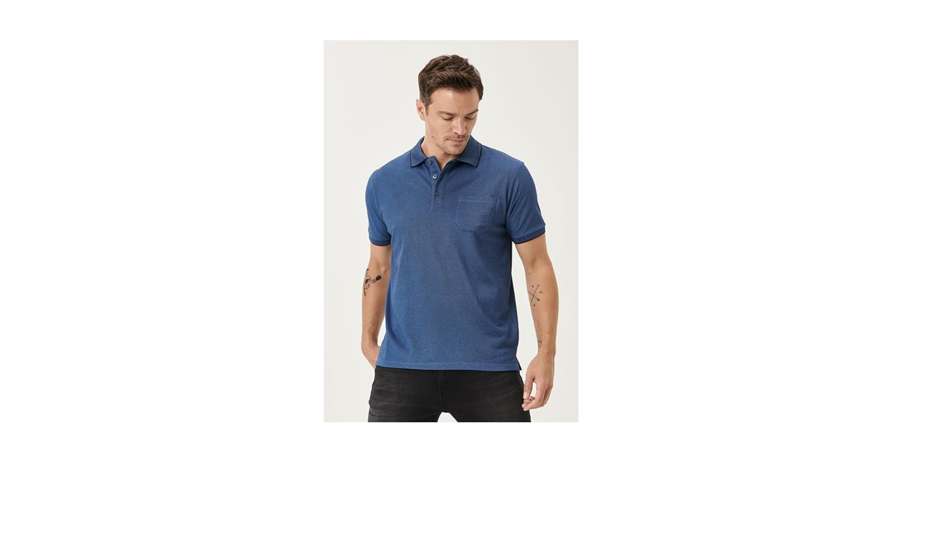 AC&CO/Altınyıldız Classics Polo Yaka Cepli Regular Fit Geniş Kesim Düz Tişört