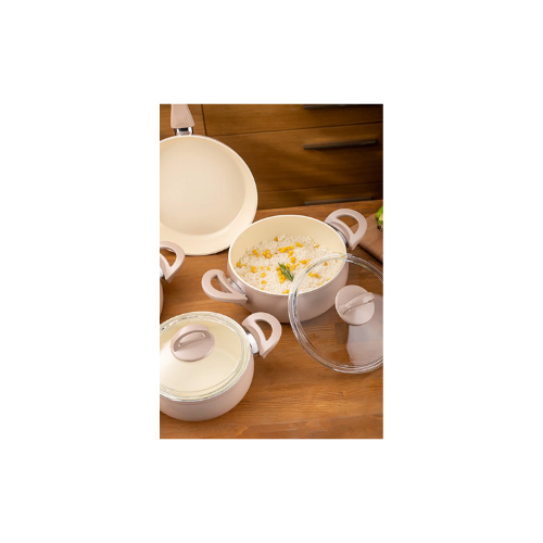 Emsan Crystal 7 Parça Güveç Seti Rose