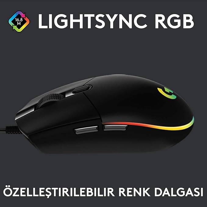 Logitech G G102 Kablolu RGB Oyuncu Mouse