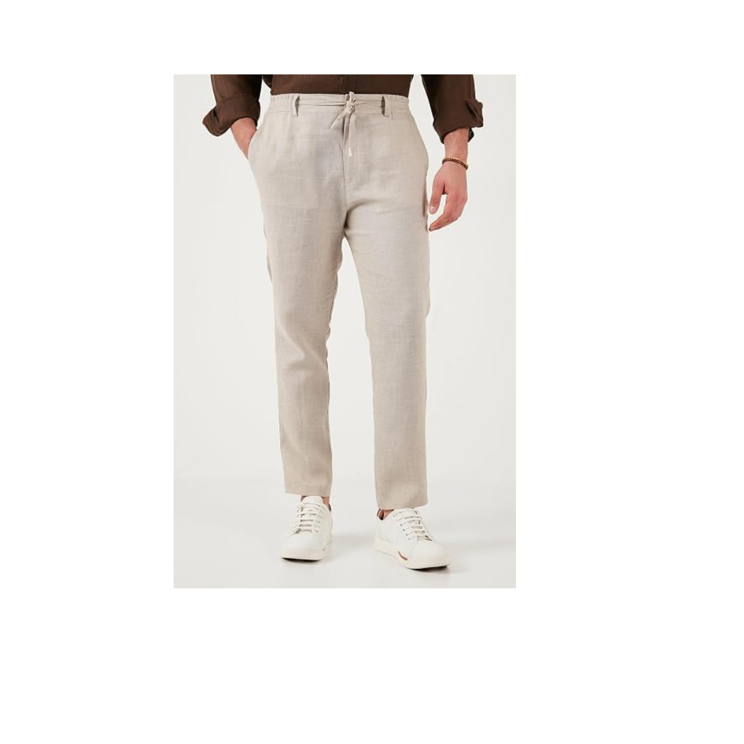 Buratti Keten Regular Fit Normal Bel Düz Paça Pantolon Erkek PANTOLON CF26S6110228