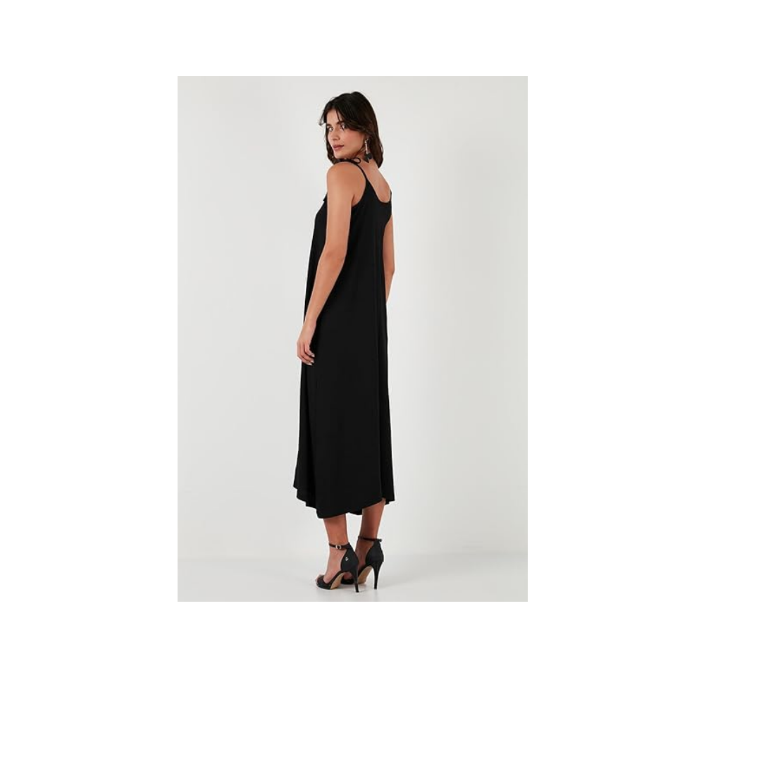 Lela Regular Fit İp Askılı Uzun Elbise Bayan ELBİSE 5865732