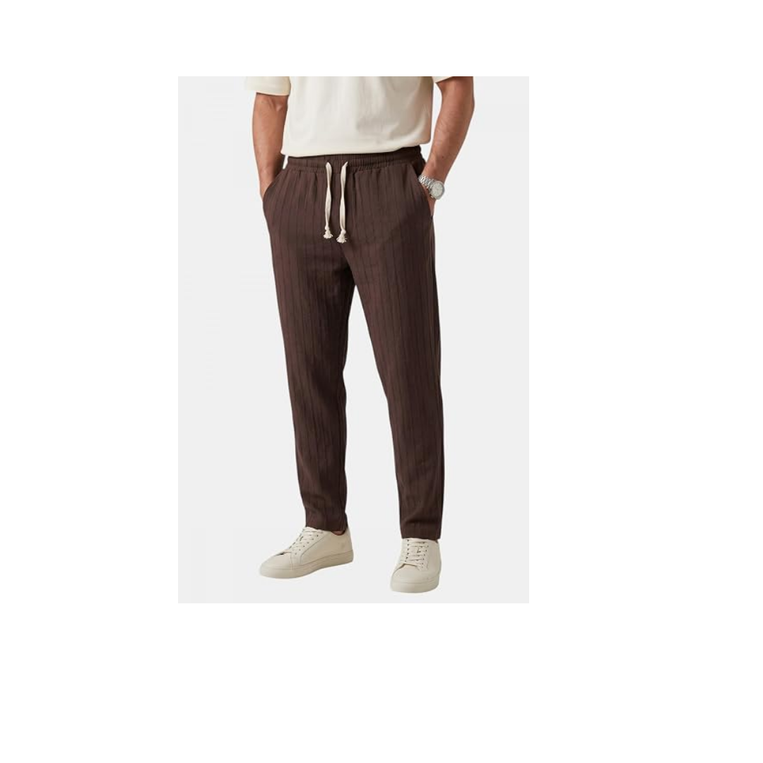 DeepSEA Çizgi Dokulu Rahat Kesim Yazlık Spor Pantolon – Hafif Kumaş Modern Tasarım 2600263