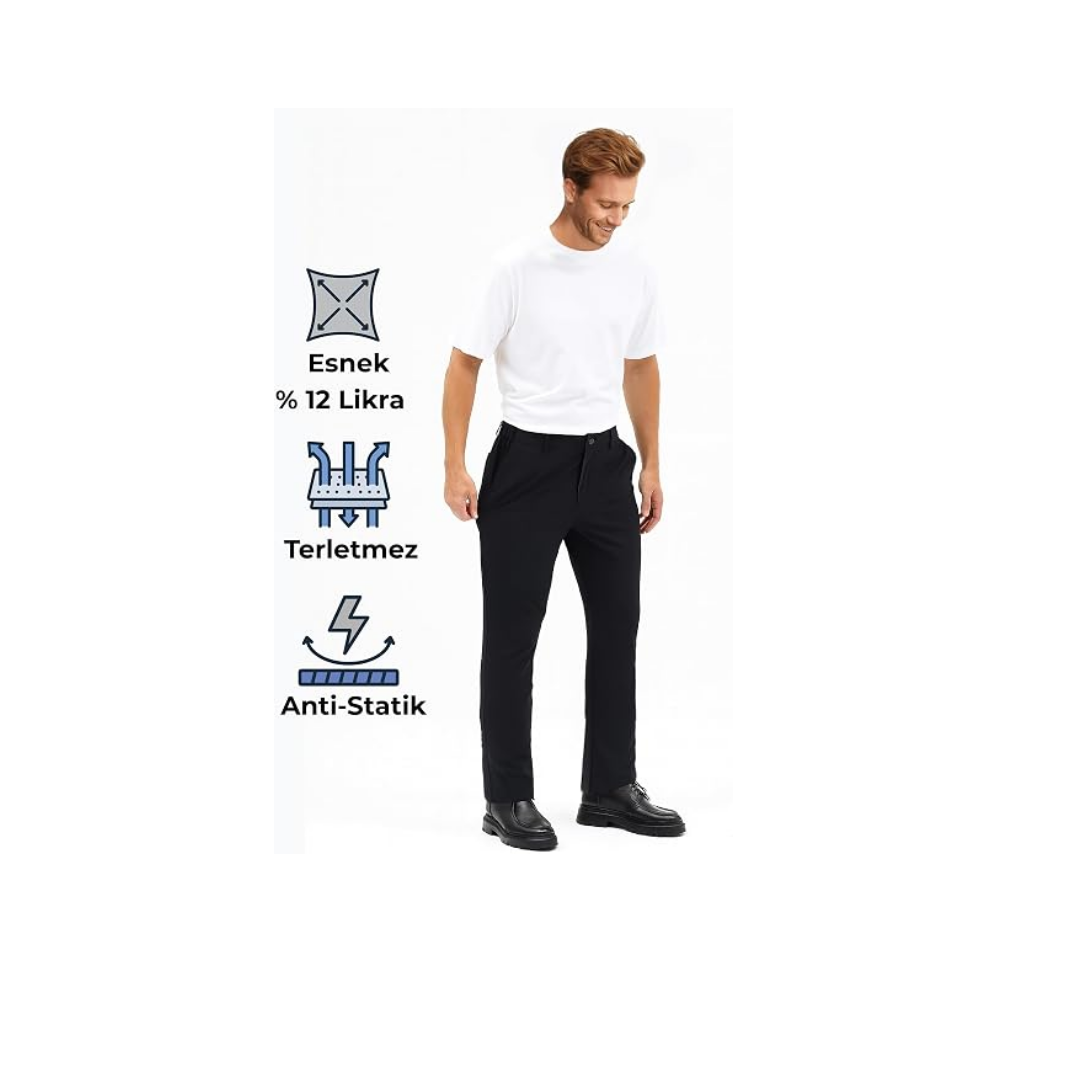 Erkek Motion Streç Kumaş Relaxed Beli Lastikli Jogger Pantolon