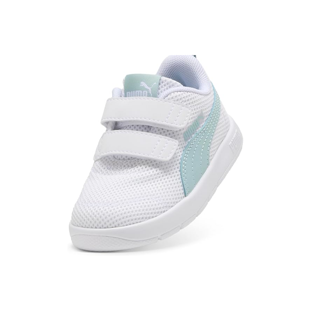 Puma Courtflex V3 Mesh Inf Spor Ayakkabı Çocuk Unisex Beyaz - Turkuaz