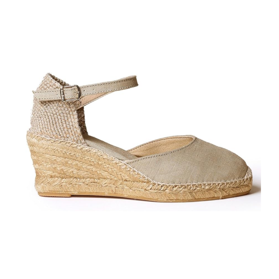 TONI PONS CALDES - Toni Pons vegan women's wedge espadrille made of linen.