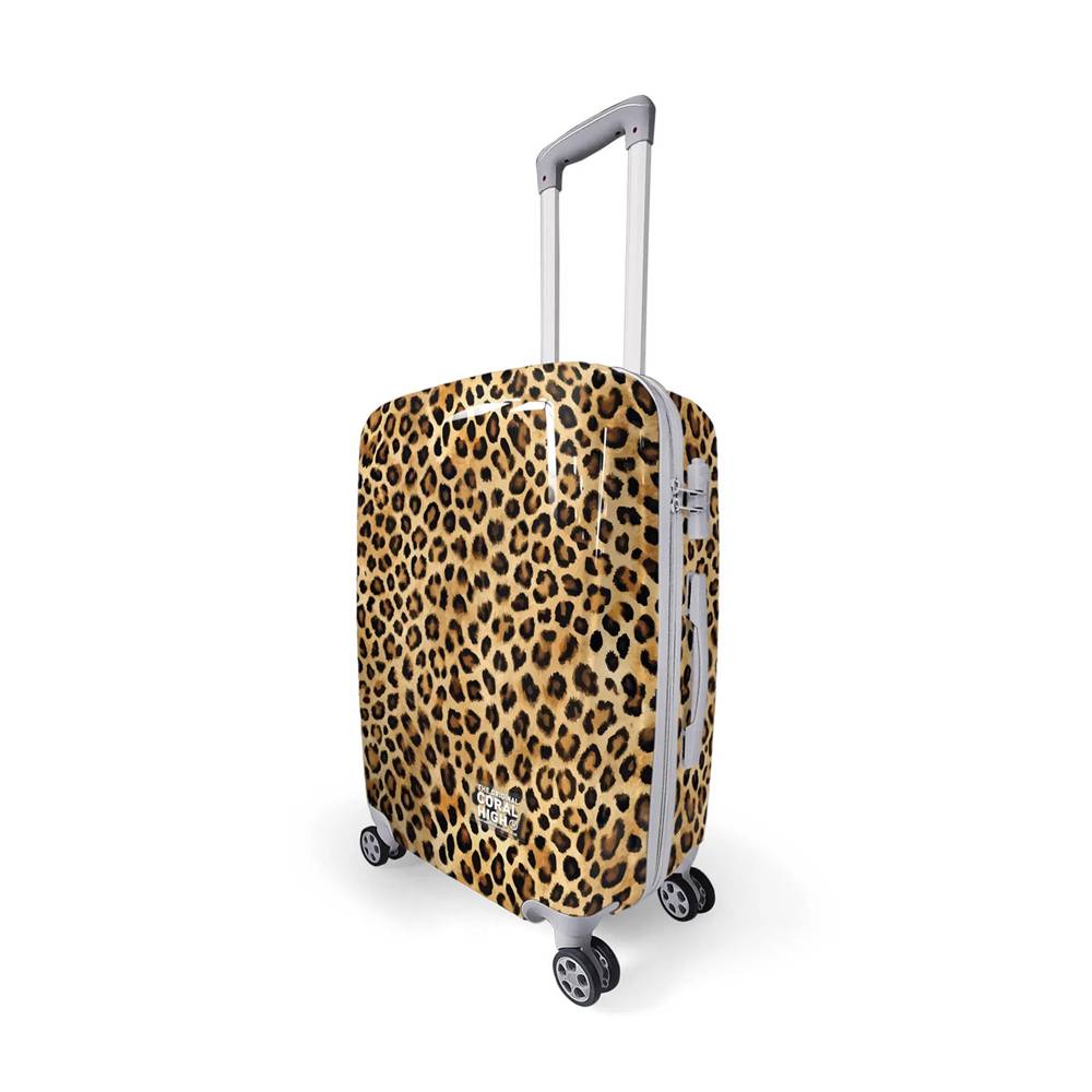 Coral High Leopar Desenli Orta Boy Valiz