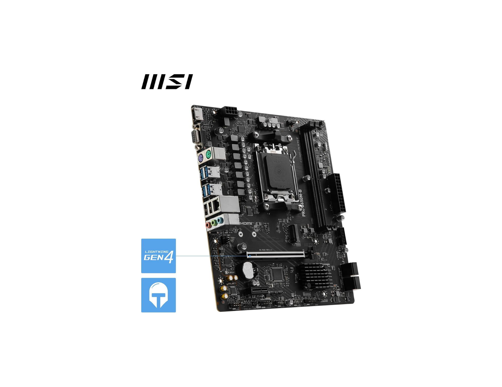 MSI MB PRO B650M-B AM5 DDR5 6800MHZ(OC) HDMI VGA M.2 USB3.2 2.5G LAN Matx