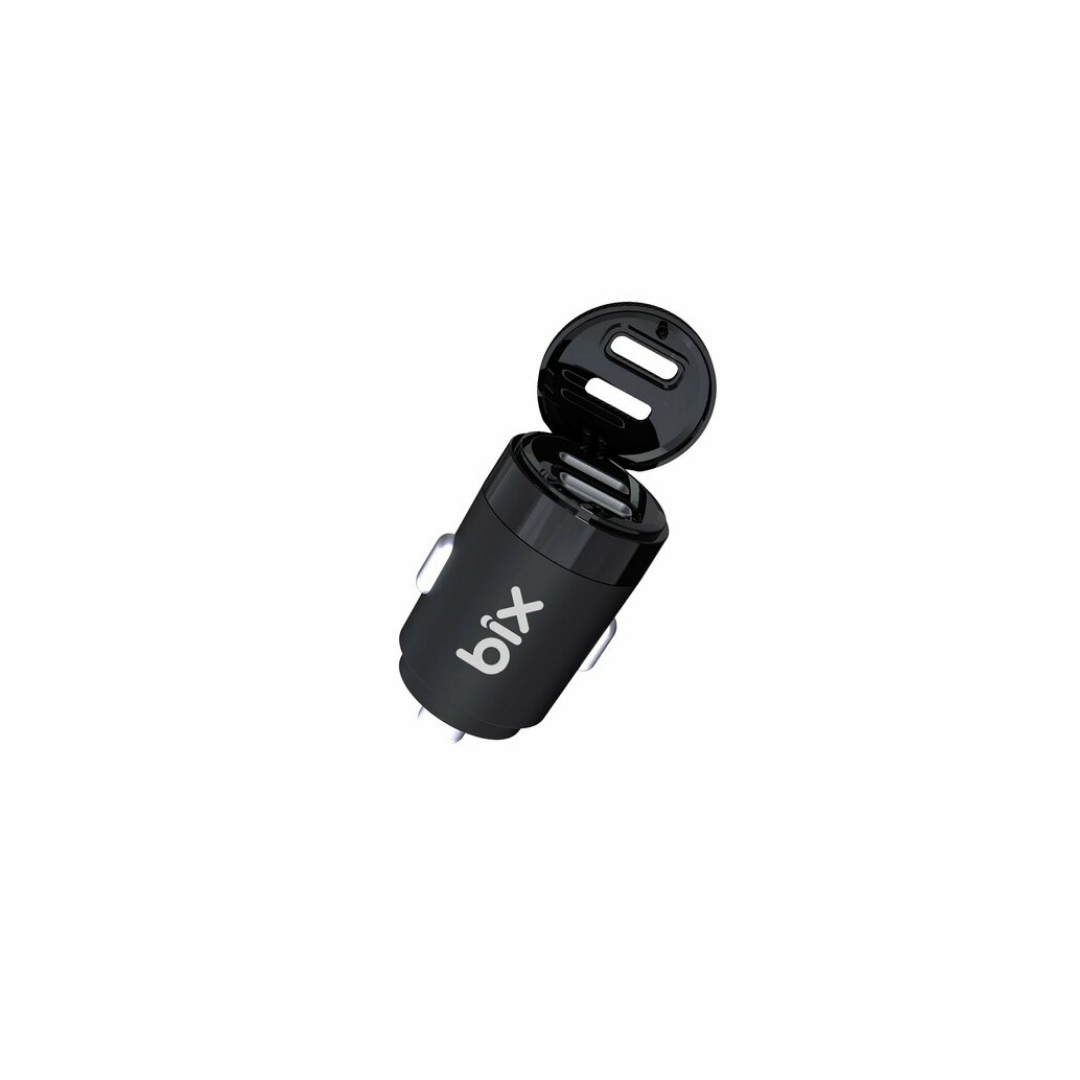 Bix BXCC65C 65W Çift Portlu PD 3.0 Type-C Araç Şarj Cihazı Siyah