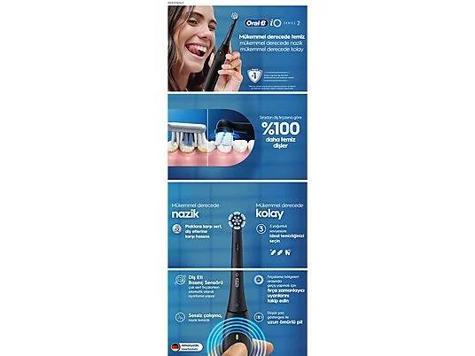 Oral-B iO 2 Gece Siyahı Şarjlı Diş Fırçası