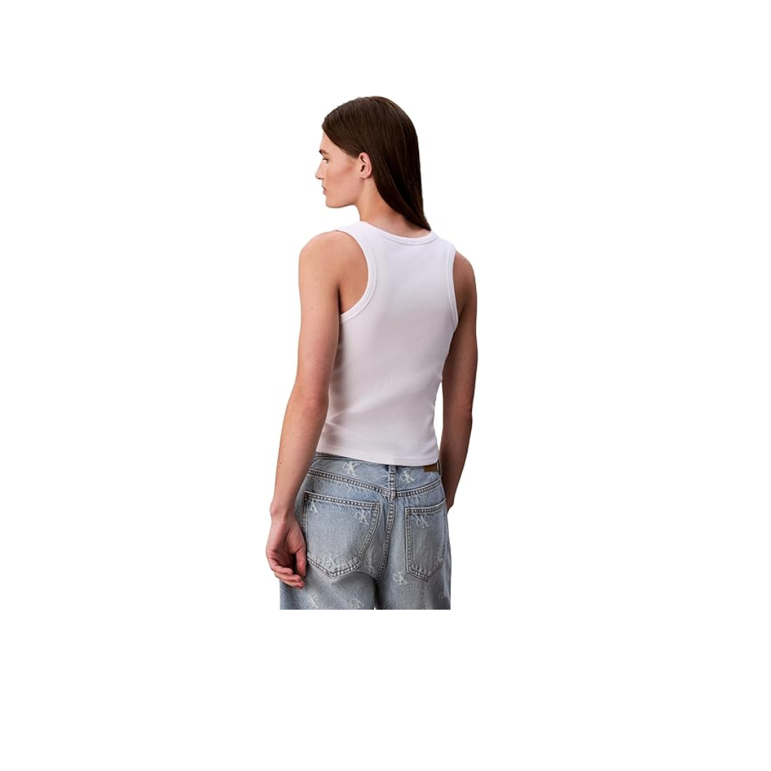 Calvin Klein WOVEN LABEL 2X2 BABY RIB TANK Kazak Kadın