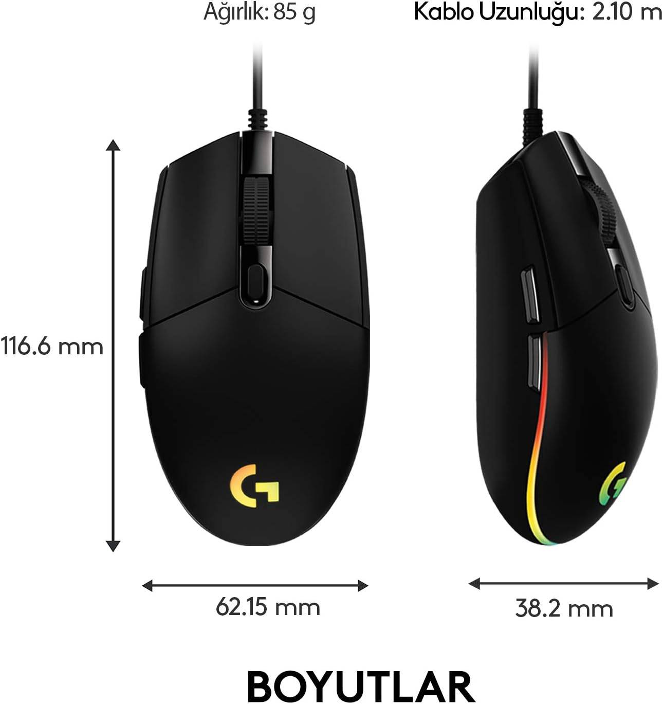Logitech G G102 Kablolu RGB Oyuncu Mouse