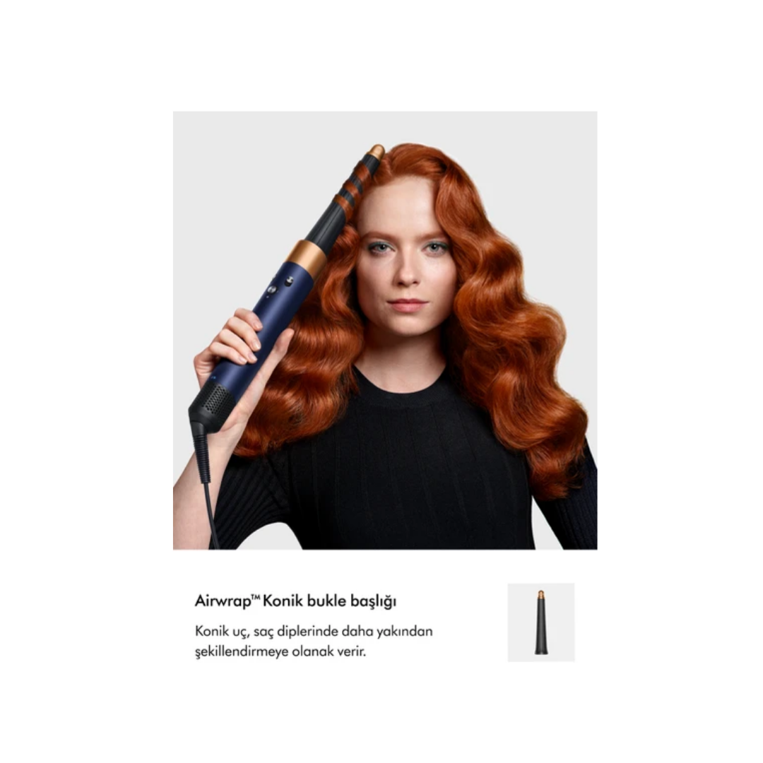 Dyson Airwrap I.d.™ Saç Şekillendirme ve Kurutma Seti (Prusya Mavisi/parlak Bakır)