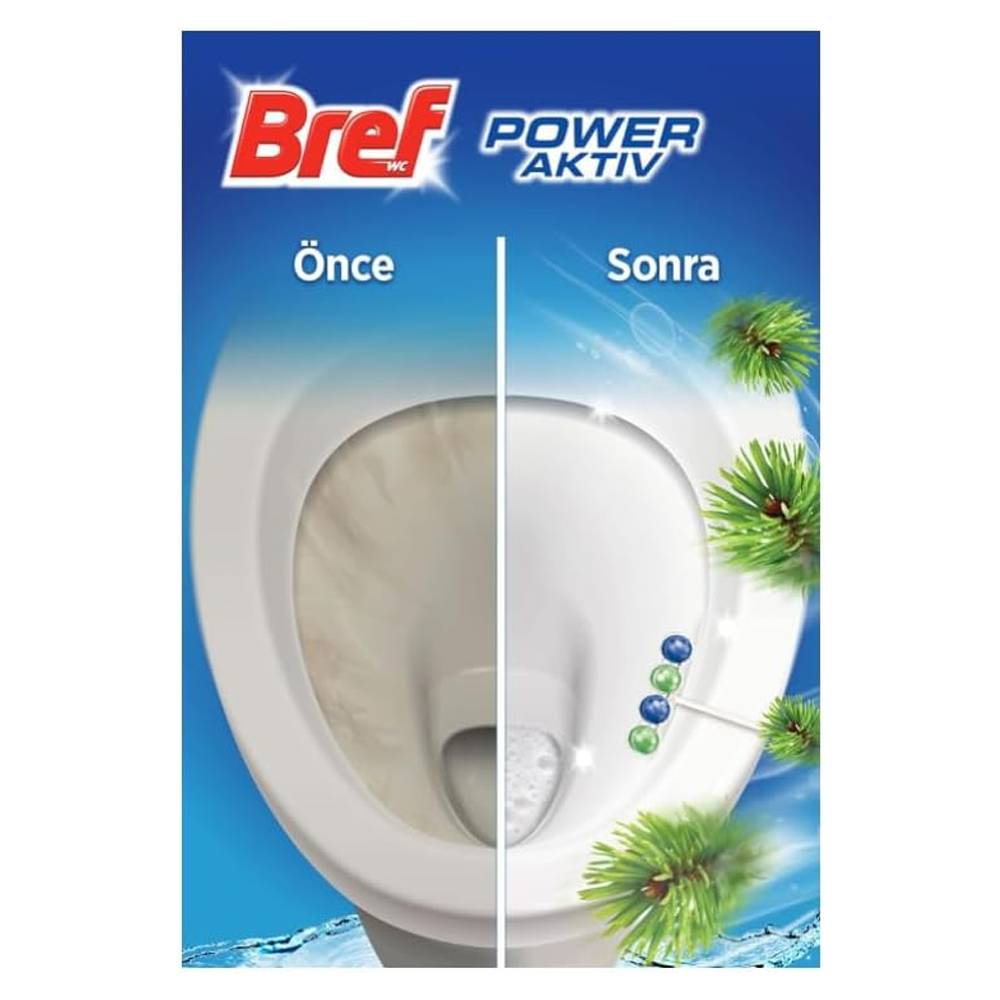 Bref Power Active Çam ve Lavanta Kokulu 4'lü Klozet Bloğu 4 x 50 g, Çam & Lavanta 4